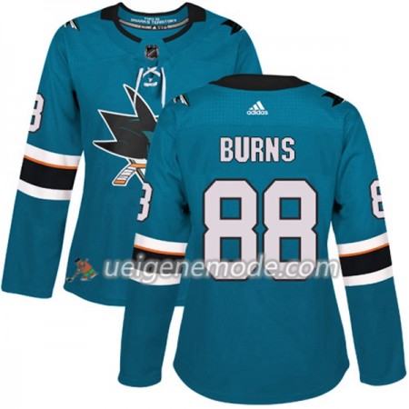 Dame Eishockey San Jose Sharks Trikot Brent Burns 88 Adidas 2017-2018 Teal Authentic